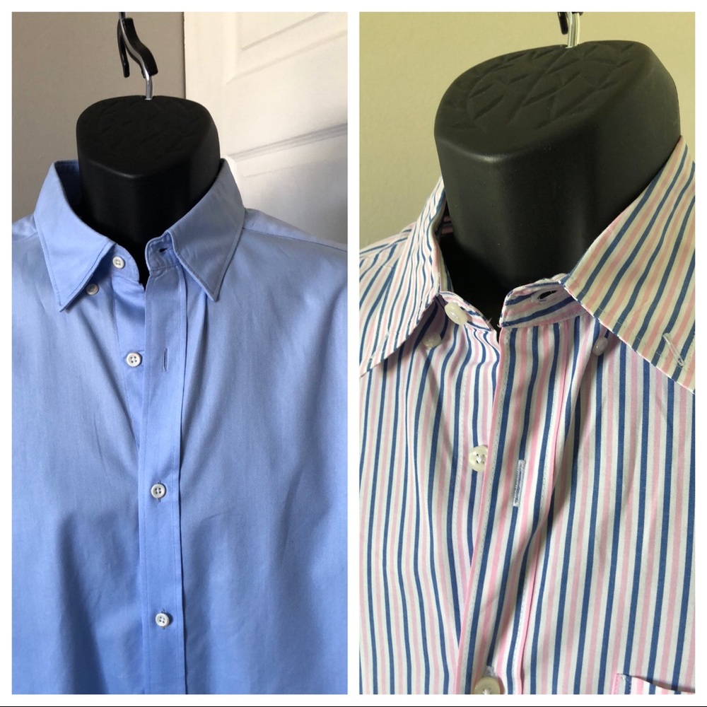TWO J CREW AND MASSIMO DUTTI MEN'S SHIRTS | M